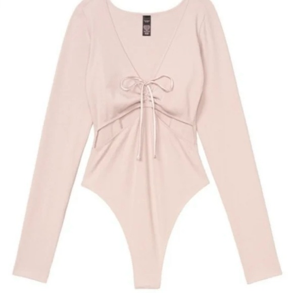 Victoria’s Secret nude cut out long sleeve bodysuit - Picture 2 of 5